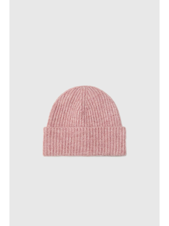 Moodo Тъмнорозова шапка с вълнена смес Moodo