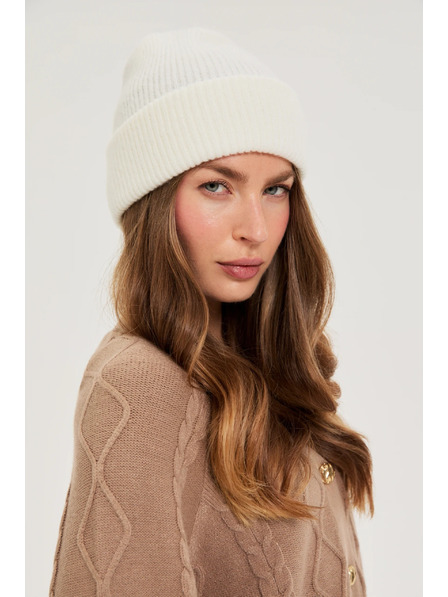 Moodo Бяла шапка с металически нишки Moodo