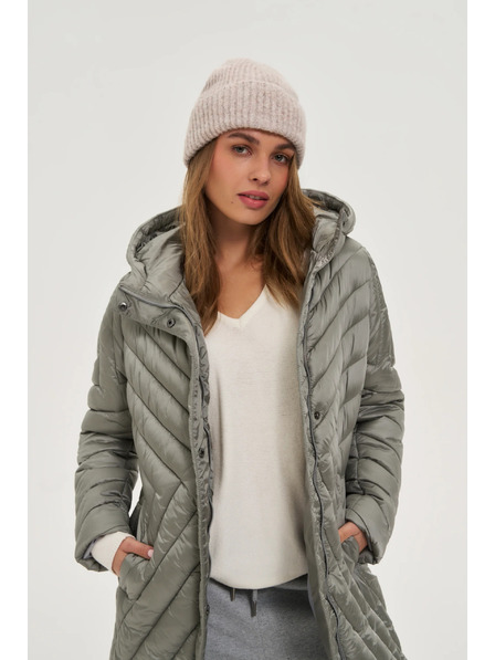 Moodo Бежова шапка с вълнена примес Moodo