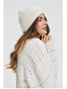 Moodo Бяла шапка с вълнена смес Moodo