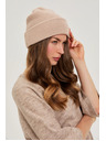 Moodo Бежова шапка с металически нишки Moodo