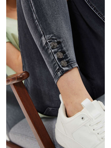 Moodo Графитени skinny дънки със среден талия и разкъсвания Moodo