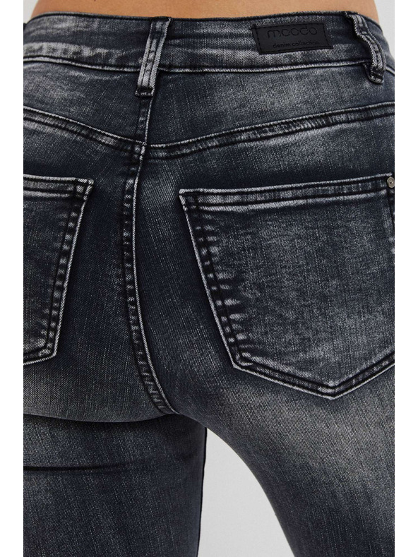 Moodo Графитени skinny дънки със среден талия и разкъсвания Moodo