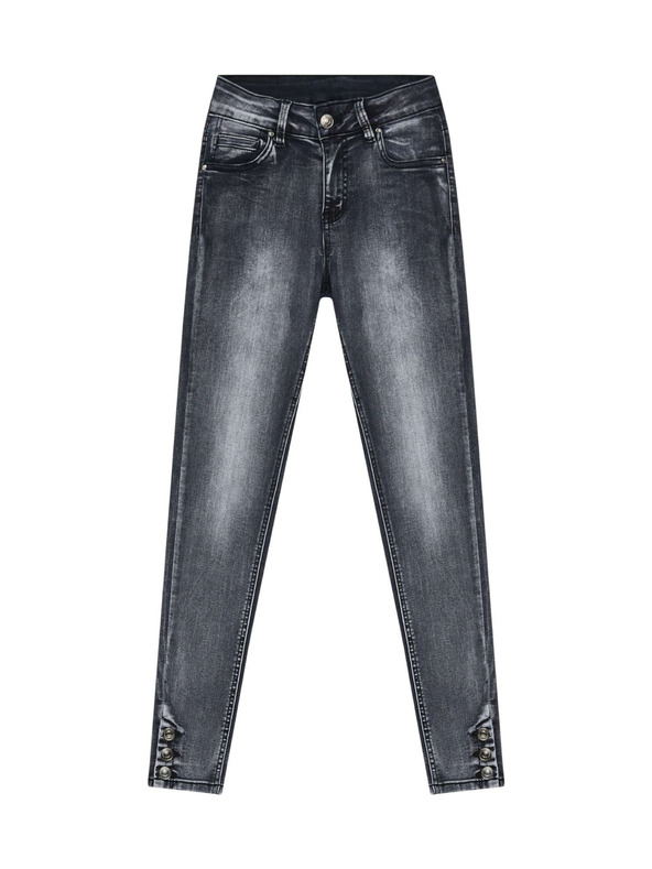 Moodo Графитени skinny дънки със среден талия и разкъсвания Moodo