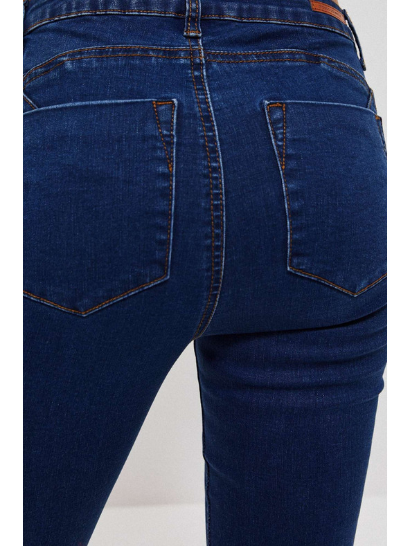 Moodo Тъмносини push up дънки с копчета Moodo