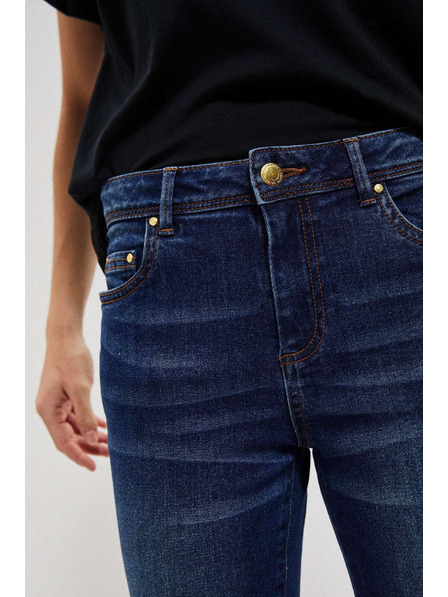 Moodo Тъмносини push up дънки със среден талия Moodo