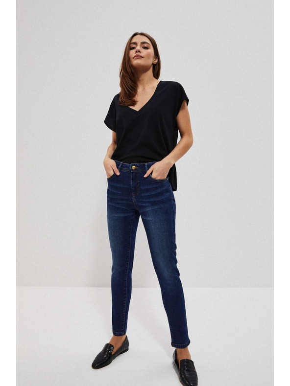 Moodo Тъмносини push up дънки със среден талия Moodo