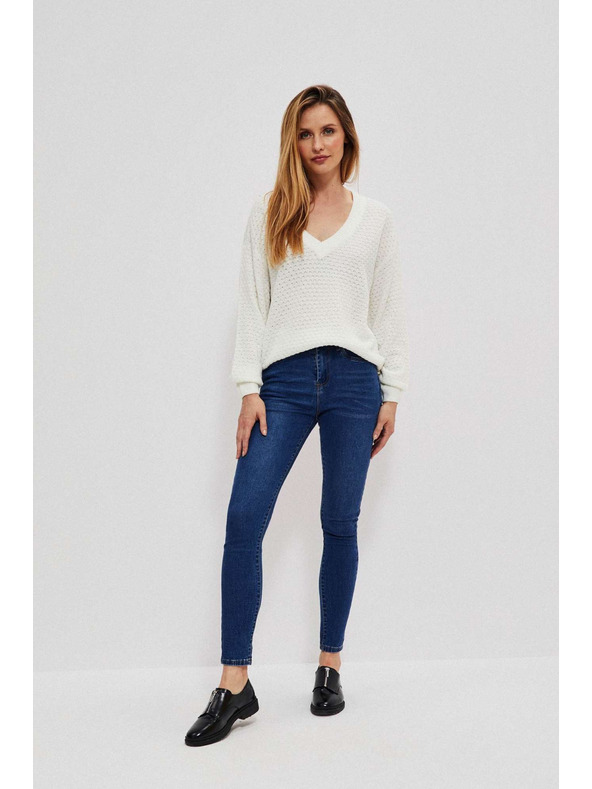 Moodo Тъмносини скини дънки със среден таргън Moodo