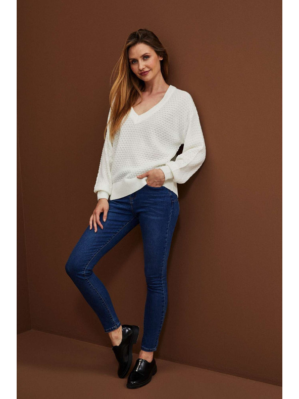 Moodo Тъмносини скини дънки със среден таргън Moodo