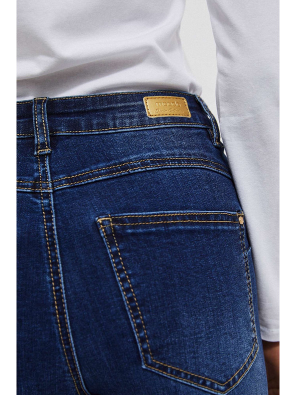 Moodo Тъмносини push up дънки с протъркани места по бедрата Moodo