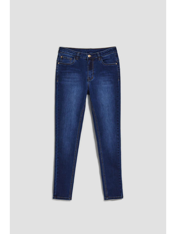 Moodo Тъмносини push up дънки с протъркани места по бедрата Moodo