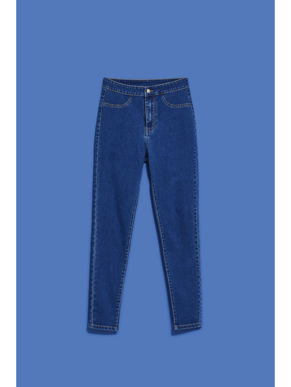 Moodo Сини дънки с висока талия Moodo