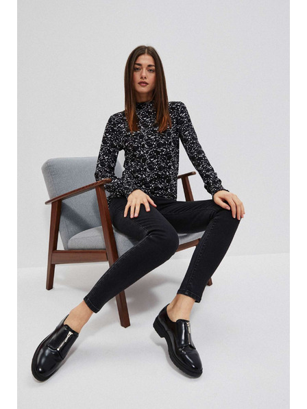 Moodo Черни дънки с висока талия Moodo