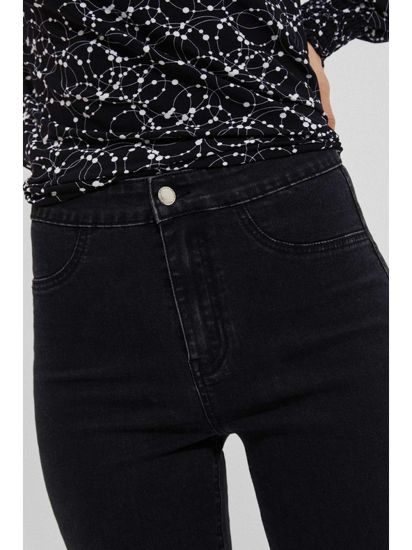 Moodo Черни дънки с висока талия Moodo