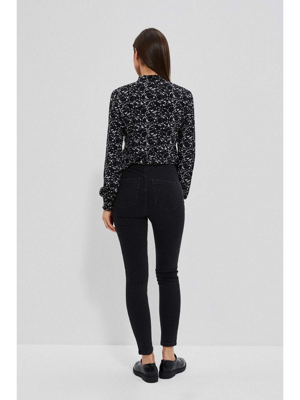 Moodo Черни дънки с висока талия Moodo