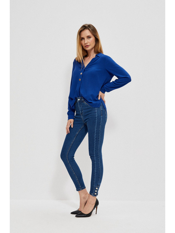 Moodo Тесни дънки с декоративни копчета Moodo