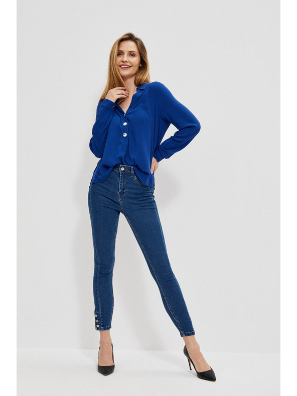 Moodo Тесни дънки с декоративни копчета Moodo