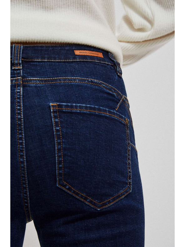 Moodo Тъмносини push up дънки с копчета Moodo