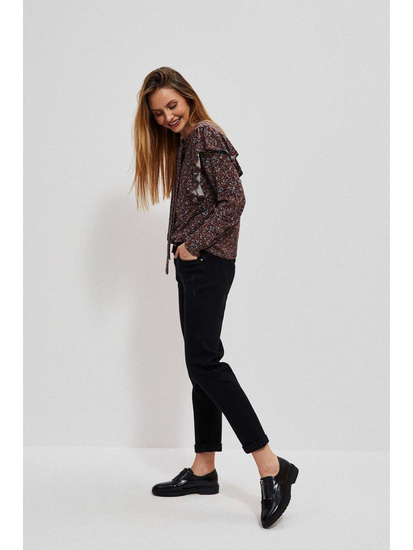 Moodo Черни дънки с прав силует Moodo