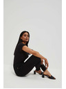 Moodo Черни скини дънки push up с разкъсани крачоли Moodo
