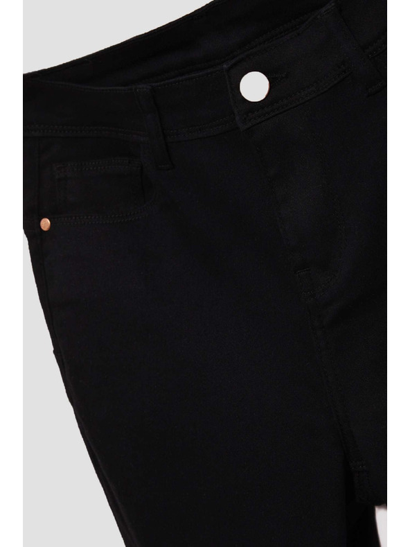 Moodo Черни скини дънки push up с разкъсани крачоли Moodo