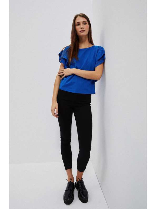 Moodo Прилепнали дънки с разкъсан подгъв Moodo