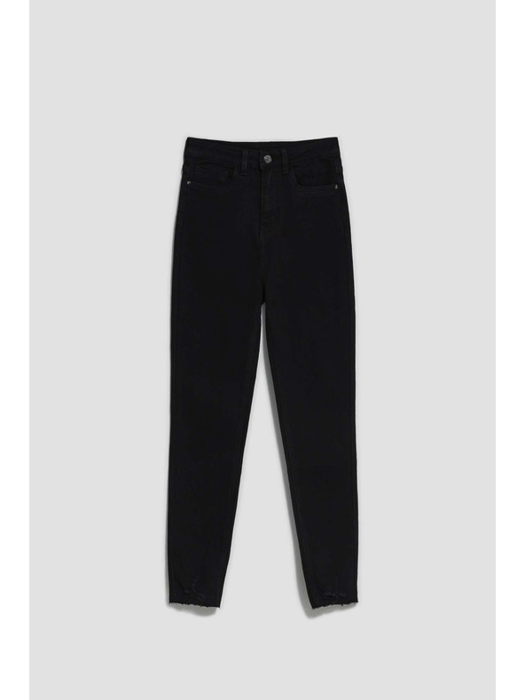 Moodo Прилепнали дънки с разкъсан подгъв Moodo