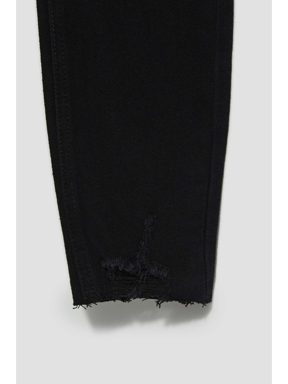 Moodo Прилепнали дънки с разкъсан подгъв Moodo