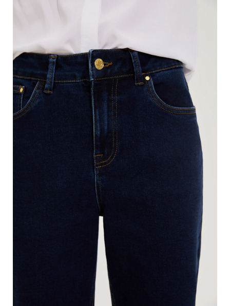 Moodo Гладки тъмносини дънки Moodo