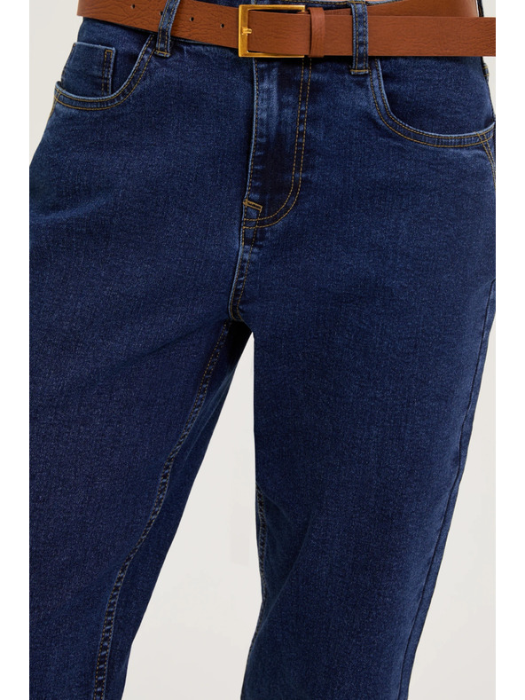 Moodo Тъмносини дънки с колан Moodo