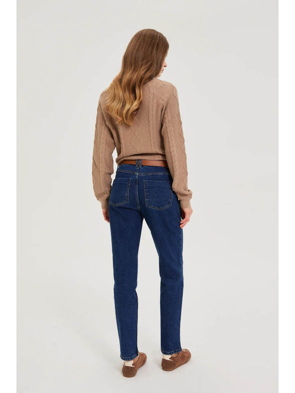 Moodo Тъмносини дънки с колан Moodo