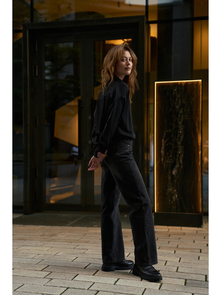 Moodo Графитени дънки с камъни Moodo