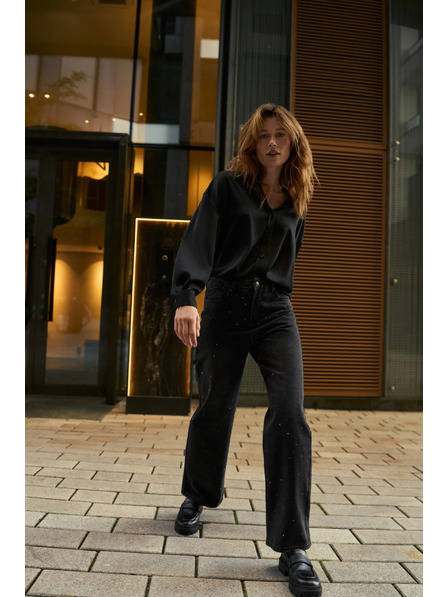 Moodo Графитени дънки с камъни Moodo