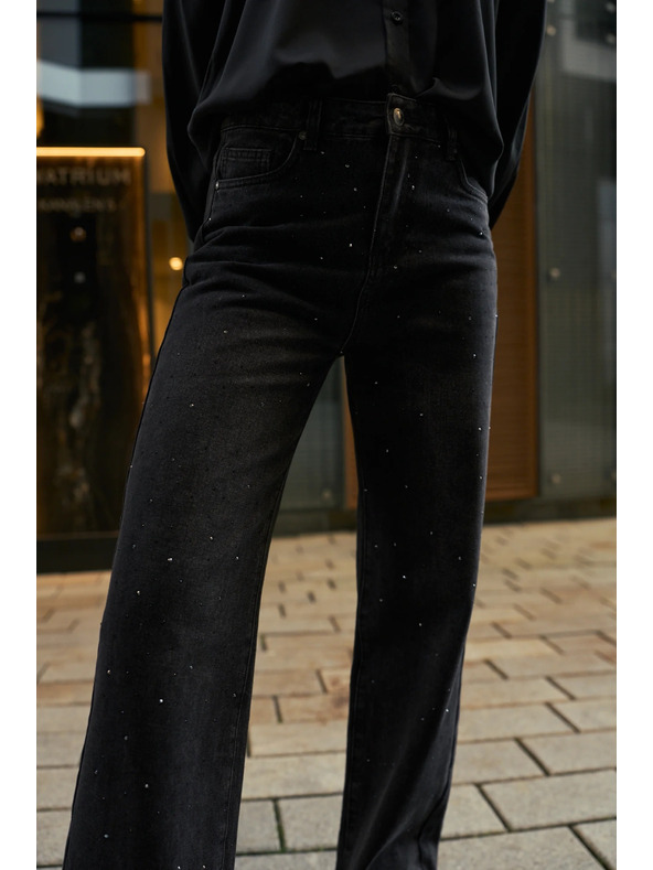 Moodo Графитени дънки с камъни Moodo