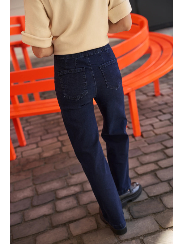 Moodo Тъмносини wide leg дънки Moodo