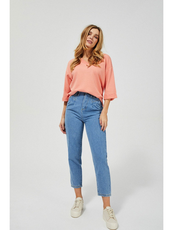 Moodo Дънки слоучи с висока талия Moodo