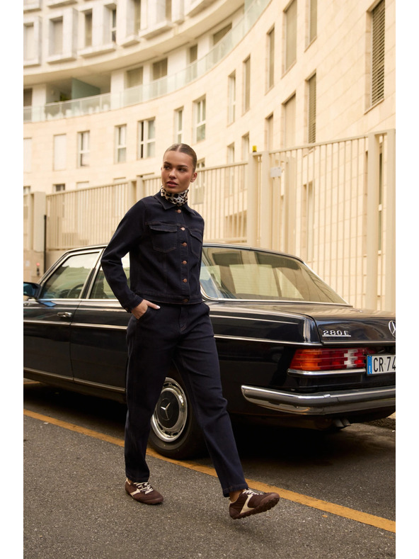 Moodo Тъмносини дънки с колан Moodo