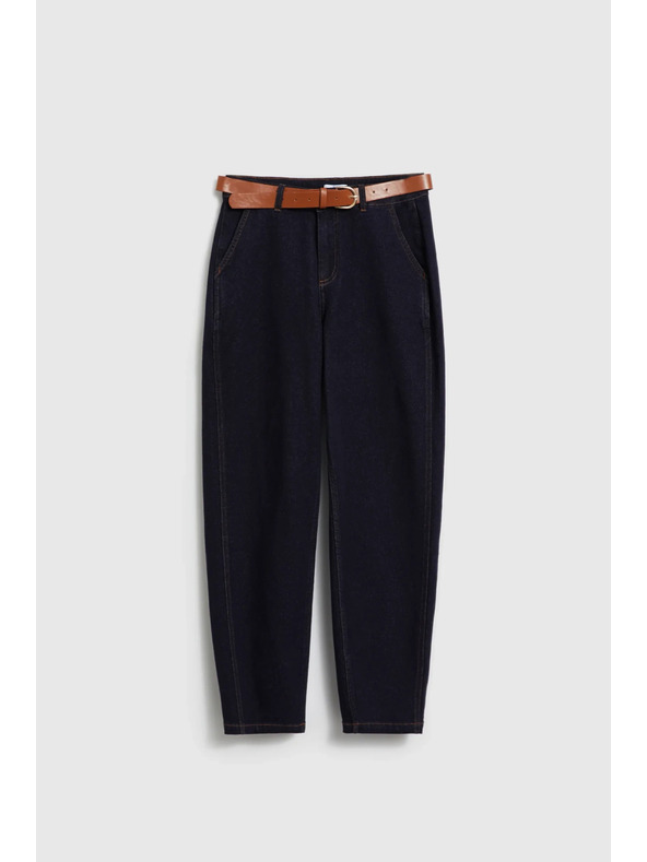 Moodo Тъмносини дънки с колан Moodo