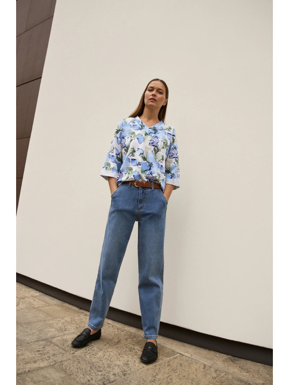 Moodo Сини дънки с колан Moodo