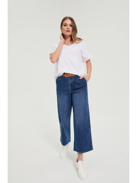 Moodo Дънки с широки крачоли сини Moodo