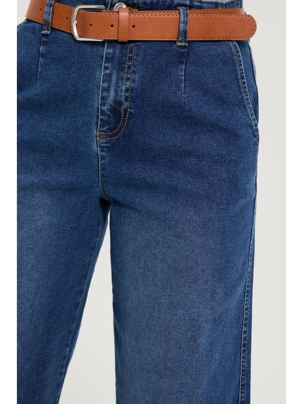 Moodo Дънки с широки крачоли сини Moodo