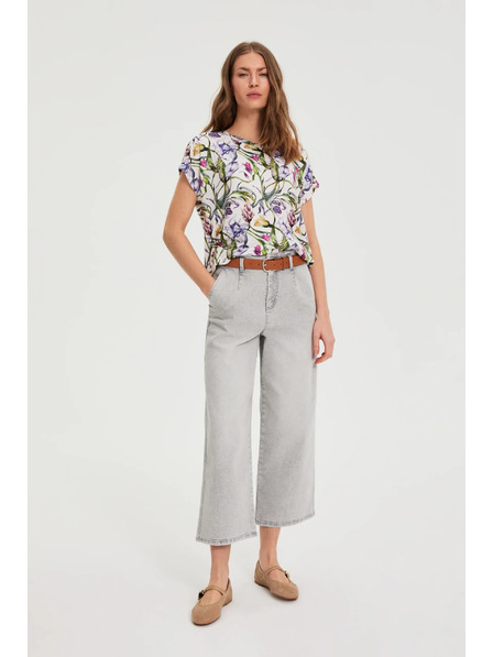 Moodo Дънки с широки крачоли сиви Moodo