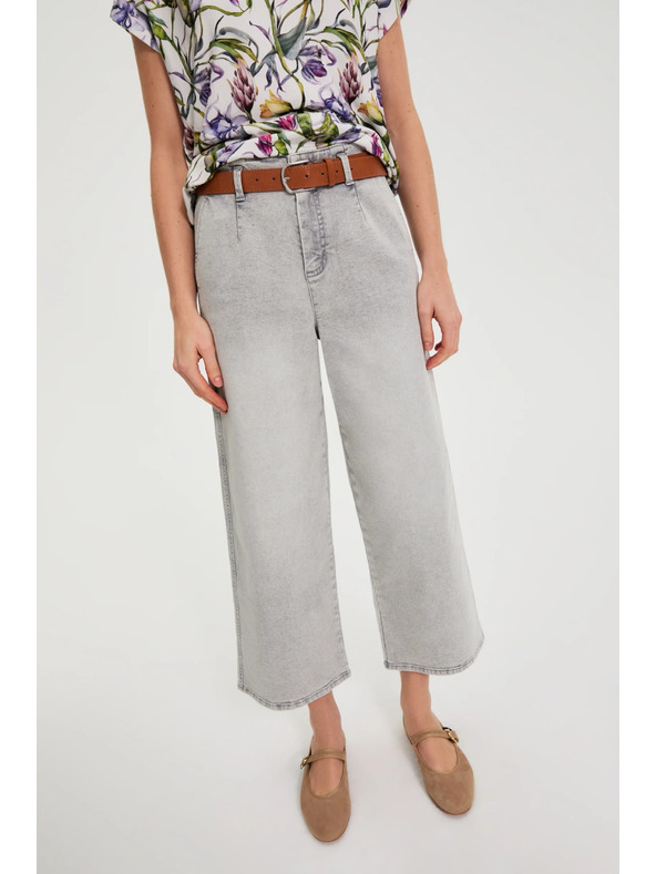 Moodo Дънки с широки крачоли сиви Moodo