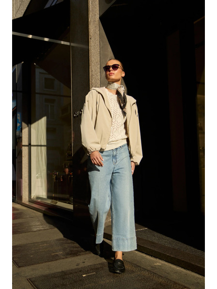 Moodo Дънки с широки крачоли светлосини Moodo