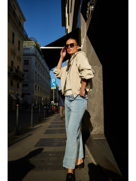 Moodo Дънки с широки крачоли светлосини Moodo