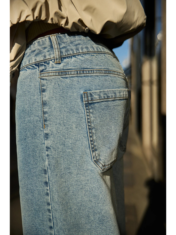 Moodo Дънки с широки крачоли светлосини Moodo