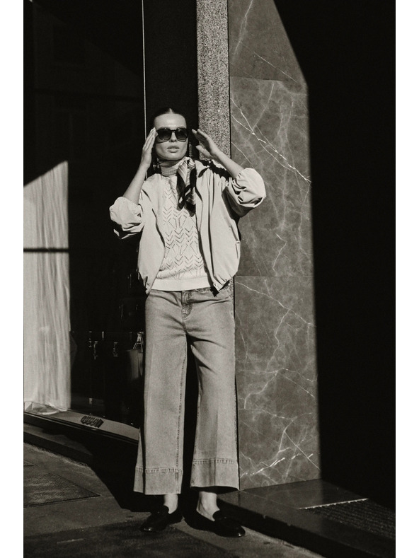 Moodo Дънки с широки крачоли светлосини Moodo