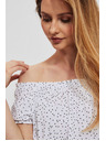 Moodo Бяла блуза в испански стил Moodo