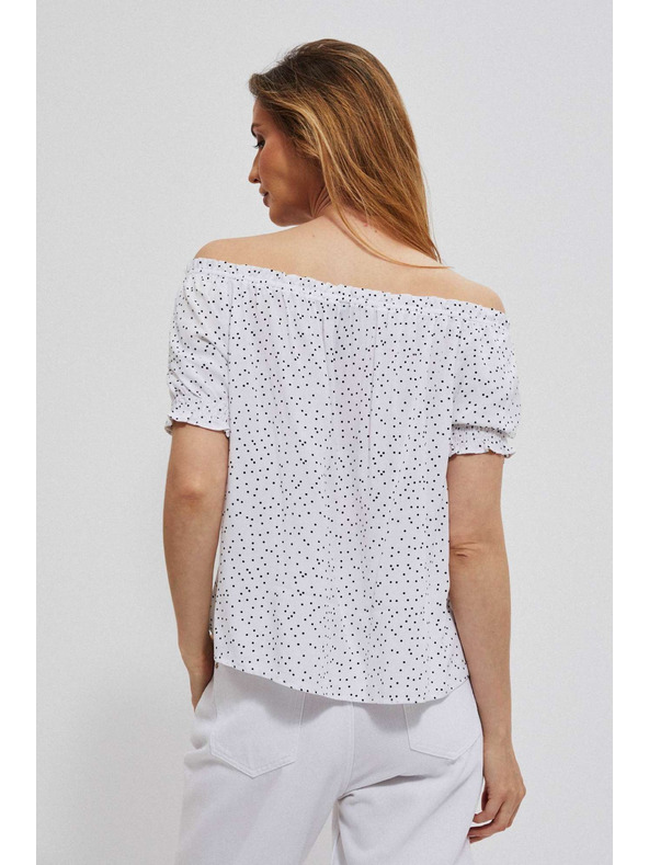 Moodo Бяла блуза в испански стил Moodo