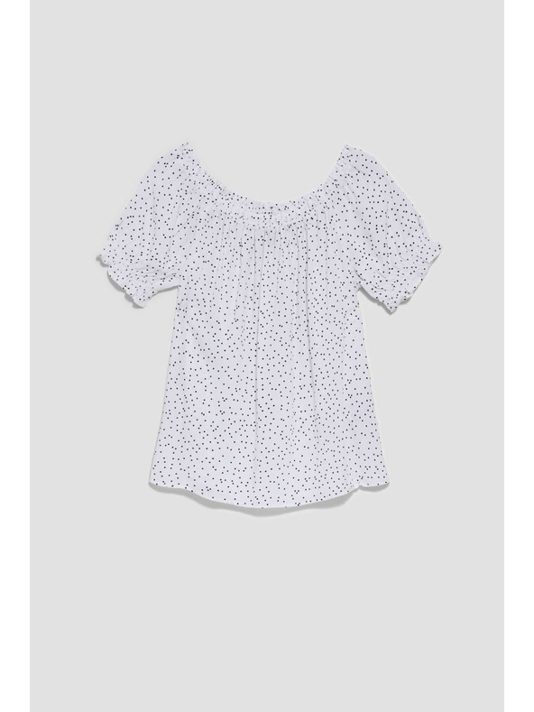 Moodo Бяла блуза в испански стил Moodo